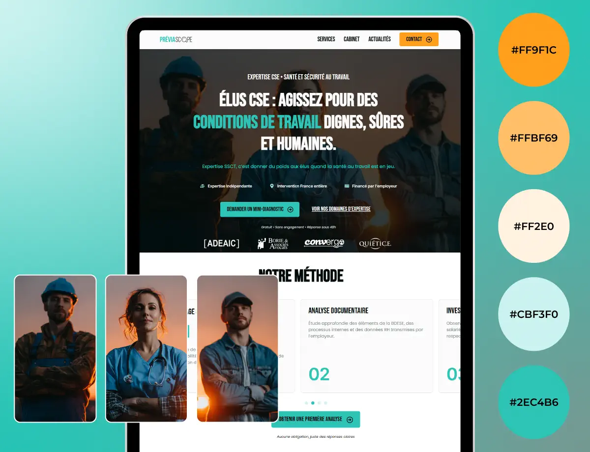 Cas client Marketing externalisé, Webdesign et Intégration site WordPress, Services B2B